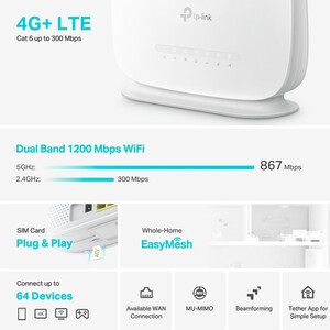 روتر بی سیم 4G LTE تی پی-لینک مدل Archer MR505
