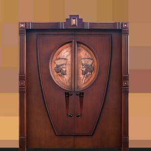 درب چوبی لابی جام با طرح مس کد 104