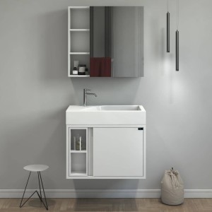 ست کابین روشویی آلکا مدل 5060 همراه آینه‌ی داروخانه‌ای (کابین دار)
