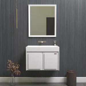 ست کابینت و روشویی آلکا مدل 4070 گرانیت به همراه آینه قابدار