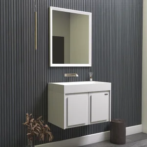 ست کابینت و روشویی آلکا مدل 4070 گرانیت به همراه آینه قابدار