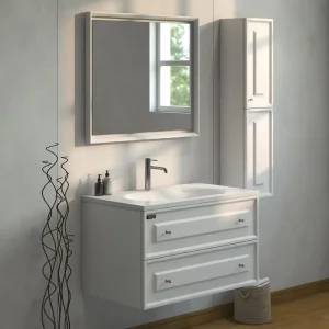 ست کابینت و روشویی آلکا مدل 3075 کلاسیک به همراه باکس و آینه