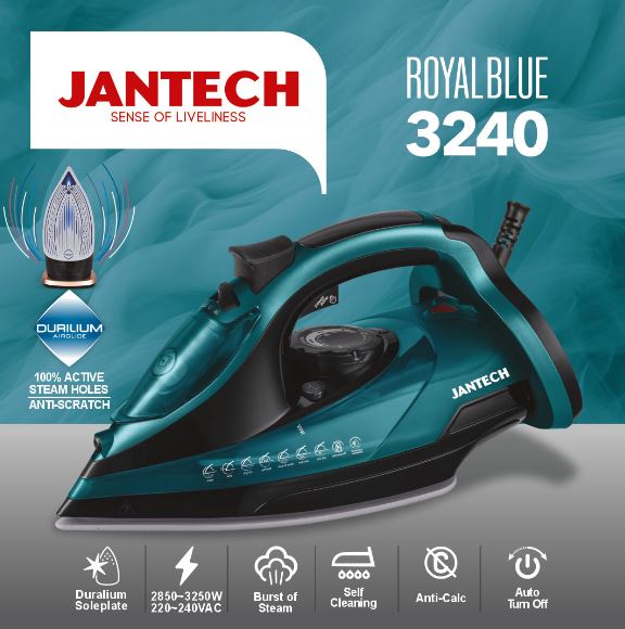 اتو بخار پروگلاید جانتک مدل ROYAL BLUE 3240