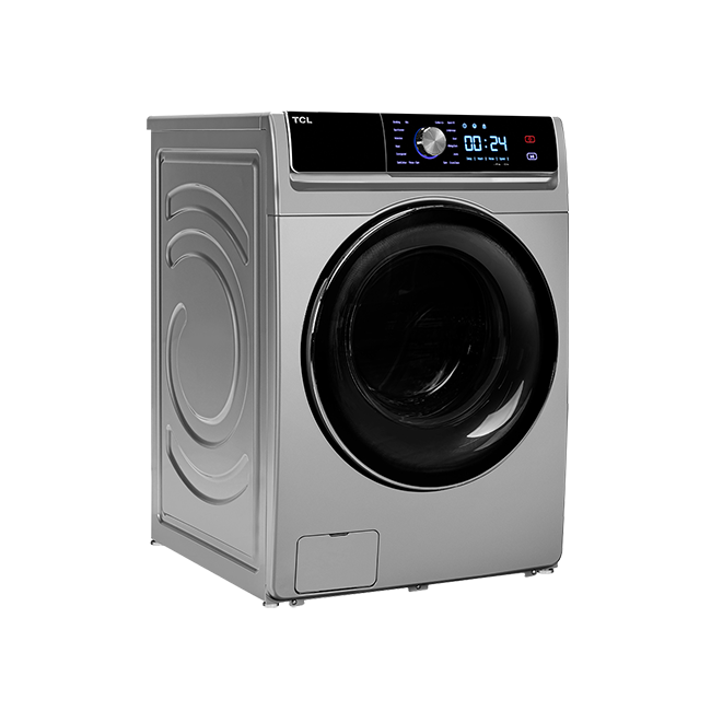 ماشین لباسشویی تی سی ال مدل K104-ASI ظرفیت 10 کیلوگرم نقره ای