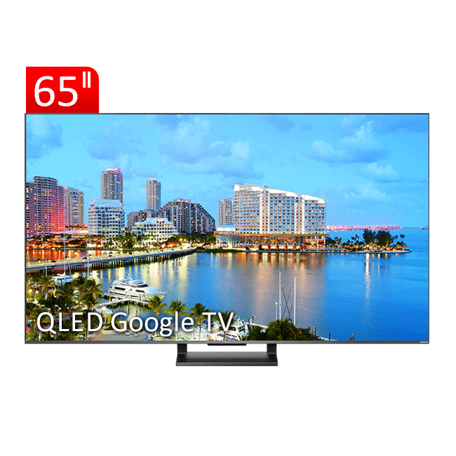 تلویزیون QLED UHD 4K هوشمند google TV تی سی ال مدل C735 سایز 65 اینچ