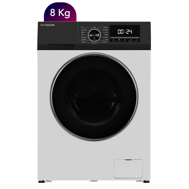 ماشین لباسشویی ایکس ویژن مدل TP82-BWD/BSD ظرفیت 8 کیلوگرم