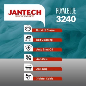 اتو بخار پروگلاید جانتک مدل ROYAL BLUE 3240