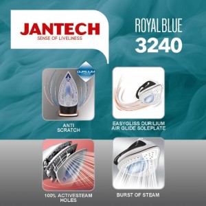 اتو بخار پروگلاید جانتک مدل ROYAL BLUE 3240