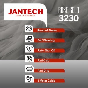 اتو بخار پروگلاید جانتک مدل ROSE GOLD 3230