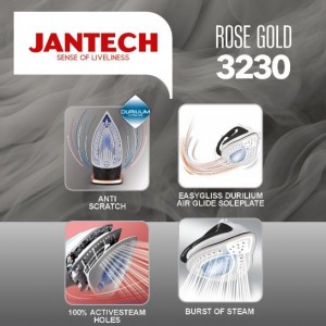 اتو بخار پروگلاید جانتک مدل ROSE GOLD 3230