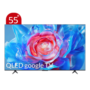 تلویزیون QLED UHD 4K هوشمند google TV تی سی ال مدل C655 سایز 55 اینچ