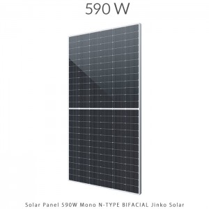 پنل خورشیدی دو طرفه 590 وات مونو کریستال jinko solar