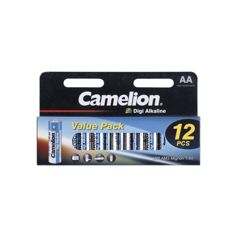 باتری قلمی کملیون مدل Digi Alkaline بسته 12 عددی  Camelion