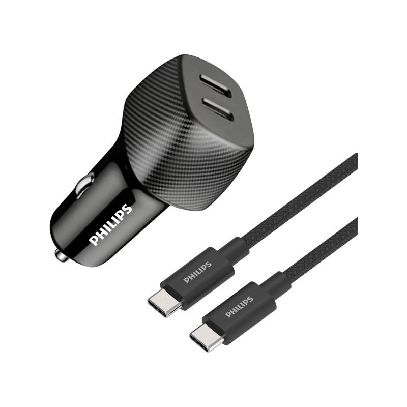 شارژر فندکی با کابل فیلیپس 60 وات Philips