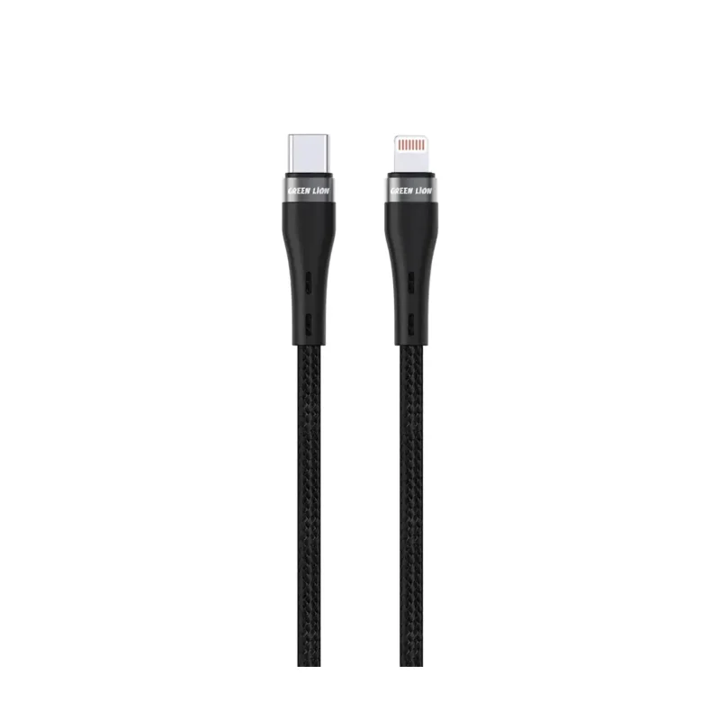 کابل تایپ سی به لایتنینگ 2 متری گرین لاین Green Lion Braided Cabl USB C TO Lightning