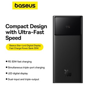 پاوربانک بیسوس30 وات مدل Star-Lord Fast Charging