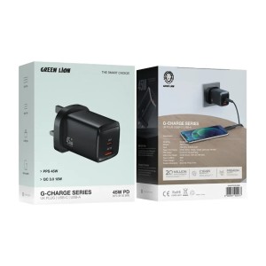 شارژر  ۴۵ وات گرین لاین G-Charge Series Dual Port 45w