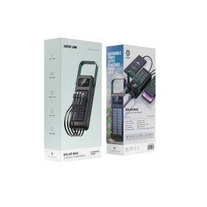 پاوربانک گرین لاین مدل GREEN LION SOLAR MAX 30000