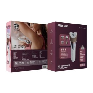کیت اپیلاتور ۵ کاره بی‌سیم گرین لاین GREEN LION 5in-1 Cordless Epilator Kit