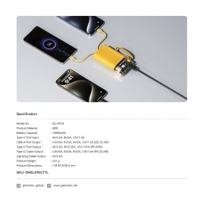پاوربانک 10000   فست شارژ گرین لاین مدل ELIXIR VAULT PD 22.5W