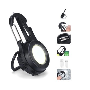 چراغ شارژی چند کاره  COB  keychain light 6IN1
