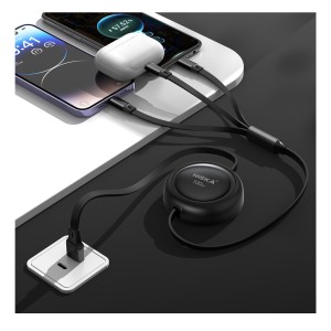 کابل 3 سر فست شارژ 100 وات هیسکا HISKA LX-34