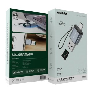 رم ریدر  گرین لاین – Green Lion 2 in 1 Card Reader