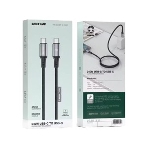 کابل دو سر تایپ سی گرین لاین مدل Green Lion 240W Braided