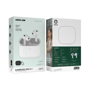 هندزفری بی‌سیم گرین لاین مدل Green Lion Earbuds Pro 3 True Wireless با ANC و بلوتوث 5.4