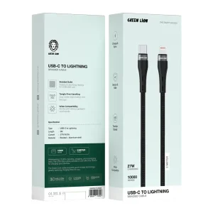 کابل تایپ سی به لایتنینگ 2 متری گرین لاین Green Lion Braided Cabl USB C TO Lightning