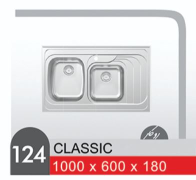 سینک روکار پلی استیل کد 124