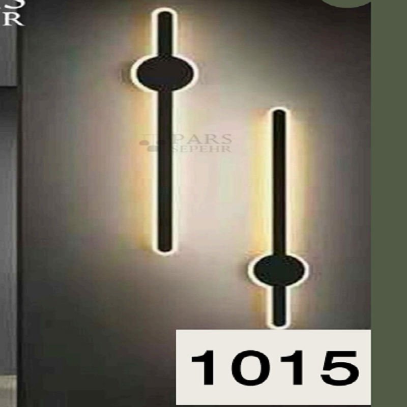 دیوارکوب خطی مشکی با ارتفاع 60 و 100 سانت و نور نچرال با کد 1015