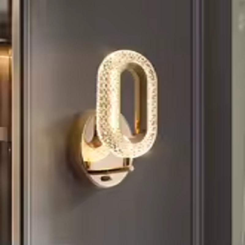 چراغ دیواری حلقهای LED راهرویی، آباژور الماسی شکل آراندلا، دیوارکوب LED لوکس، چراغ دیواری کنار تخت خواب، چراغ دیواری راهرویی اتاق خواب