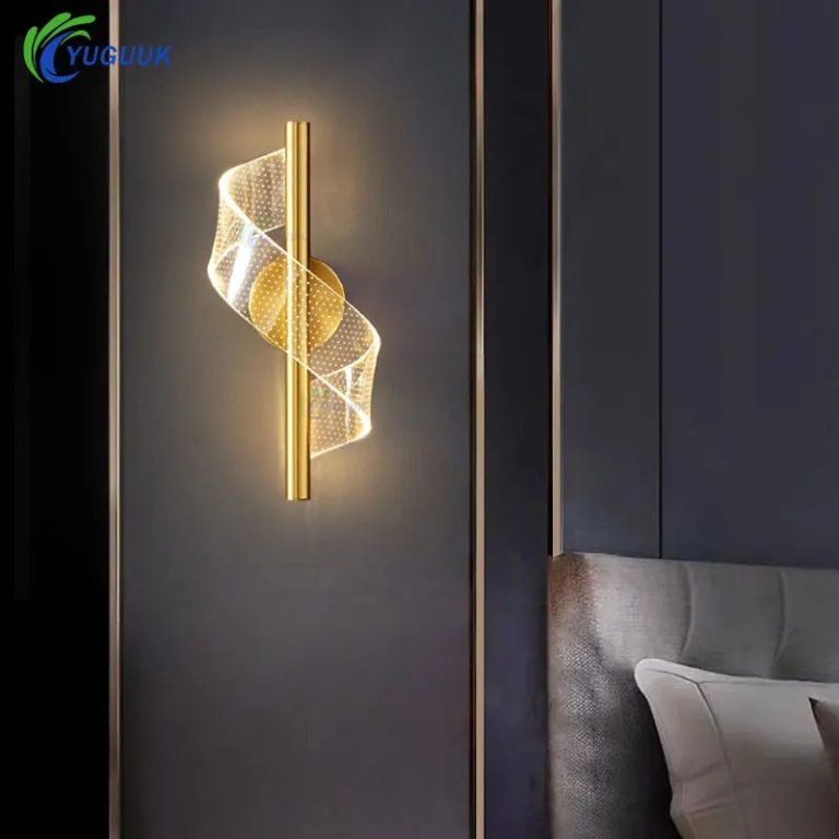 دیوارکوب وارداتی موجی طلایی