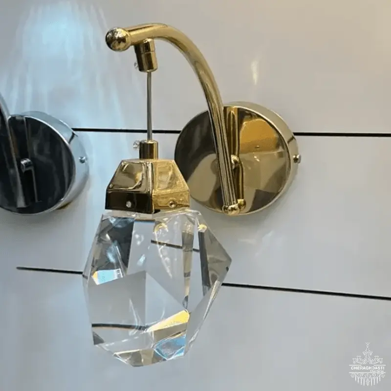 چراغ دیوارکوب نوری وارداتی کریستال سه بعدی