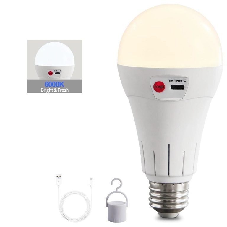 لامپ شارژی 20 وات /روشنایی خودکار زمان قطع برق / مناسب برای استفاده داخل چراغ دیوارکوب و آباژور بدون نیاز به سیم کشی