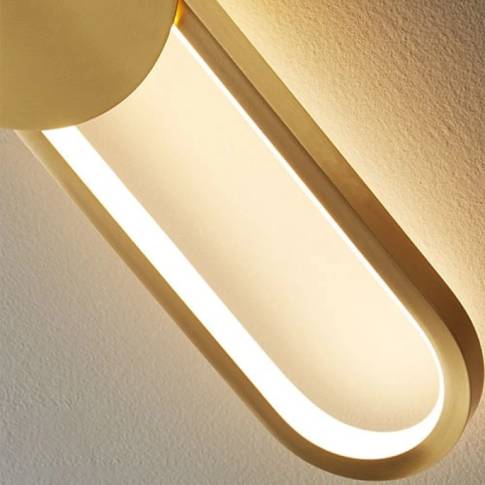 چراغ دیواری مدرن LED سازگار با آینه حمام رستوران ارتفاع 60 سانت ، چراغ‌های جلو، کنار تخت خواب، اتاق خواب، آشپزخانه، اتاق غذاخوری، آینه روشویی به رنگ طلایی مناسب قاب پذیرایی و راهرو و کنار تختخواب و اینه کنسول و ورودی ها کد 9009