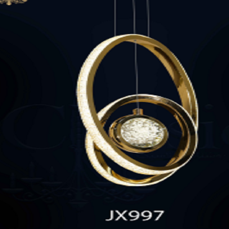 لوستر پیچی با اویز حباب کریستالی ال ای دی ریموت دار مناسب راهرو و خواب و آشپزخانه کد jx997