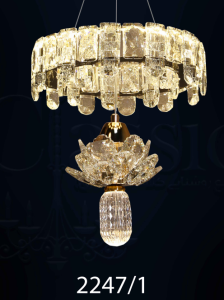 لوستر پرنور خواب و آشپزخانه با نور ال ای دی و ریموت دار کد 2247