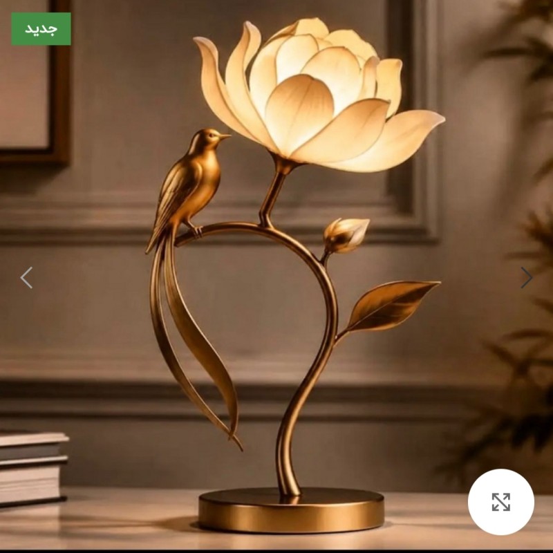 جدیدترین و خاصترین آباژور رومیزی شارژی با بدنه برنجی و کیفیت عالی و دکوری لوکس