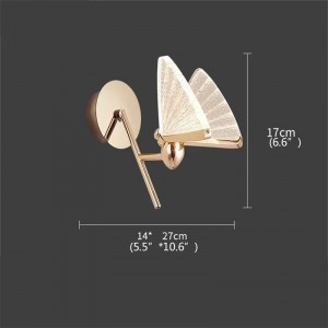 مدرنترین چراغ دیواری پروانه وارداتی برای کنار تختخواب و راهرو و راه پله و اتاقخواب و کودک و مناسب مطب و مهد و بازی کودک با بال های رنگی و شفاف
