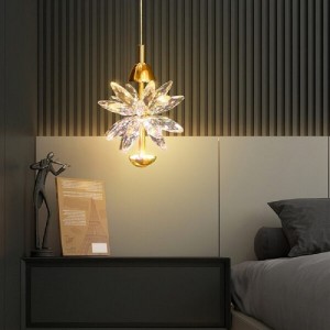چراغ آویز نئوکلاسیک کریستالی LED لوکس با ست دیوارکوب و تک شعله و ناهارخوری