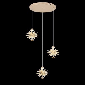 دیوارکوب پرنور با بدنه مشکی -طلایی طرح گوزن و حباب با نور ال ای دی سه حالته
