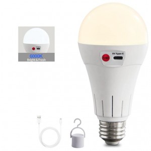 لامپ شارژی 20 وات /روشنایی خودکار زمان قطع برق / مناسب برای استفاده داخل چراغ دیوارکوب و آباژور بدون نیاز به سیم کشی