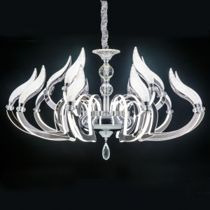 خاصترین لوستر کلاسیک با شاخه های نوری ال ای دی و لامپ خور بسیار پرنور وارداتی 15 شعله به همراه ست دیوارکوب