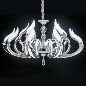 خاصترین لوستر کلاسیک با شاخه های نوری ال ای دی و لامپ خور بسیار پرنور وارداتی 15 شعله به همراه ست دیوارکوب