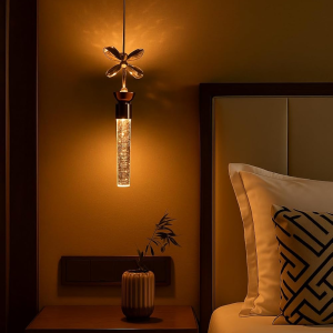 آویز سقفی کریستالی نور گرم و آفتابی برای نشیمن