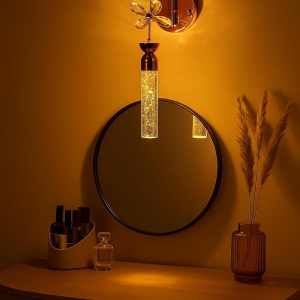 آویز سقفی کریستالی نور گرم و آفتابی برای نشیمن