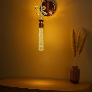 آویز سقفی کریستالی نور گرم و آفتابی برای نشیمن