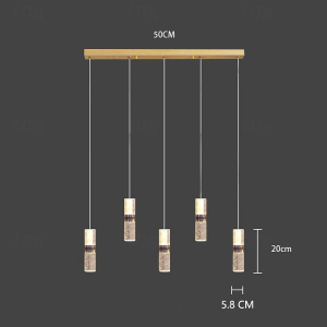 لوستر آویز کریستالی استوانه‌ای مدرن و شیک – AmiranLuster.ir
